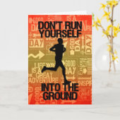 Ermutigungsläufer-Sporting Event oder Life-Event Karte (Gelbe Blume)