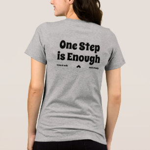 Ermutigungstext-T-Shirt "Ein Schritt genügt" Tri-Blend Shirt