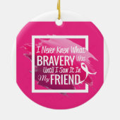 Ermutigungswörter für einen tapferen Freund mit Keramik Ornament (Hinten)
