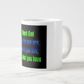 Ermutigungszitat # 147 Jumbo-Tasse (Vorderseite Rechts)
