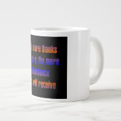 Ermutigungszitat # 155 Jumbo-Tasse (Vorderseite Rechts)