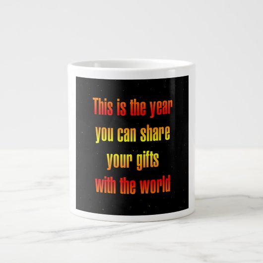 Ermutigungszitat # 216 Jumbo-Tasse (Vorderseite)