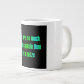 Ermutigungszitat # 279 Jumbo-Tasse (Vorderseite Rechts)