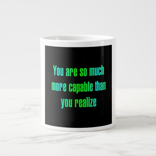 Ermutigungszitat # 279 Jumbo-Tasse (Vorderseite)