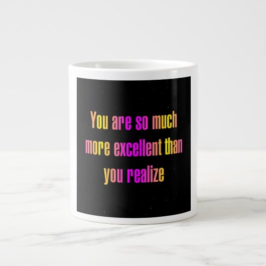 Ermutigungszitat # 286 Jumbo-Tasse (Vorderseite)