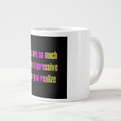Ermutigungszitat # 291 Jumbo-Tasse (Vorderseite Rechts)