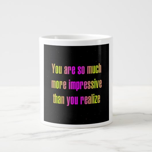 Ermutigungszitat # 291 Jumbo-Tasse (Vorderseite)