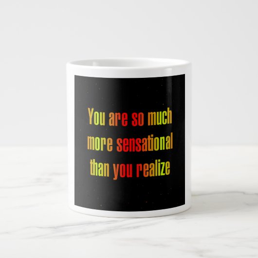 Ermutigungszitat # 307 Jumbo-Tasse (Vorderseite)