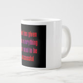 Ermutigungszitat # 47 Jumbo-Tasse (Vorderseite Rechts)