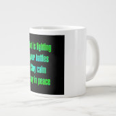 Ermutigungszitat # 54 Jumbo-Tasse (Vorderseite Rechts)
