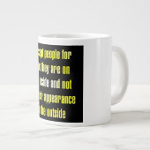 Ermutigungszitat # 5 Jumbo-Tasse (Vorderseite Rechts)