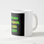 Ermutigungszitat # 69 Jumbo-Tasse (Vorderseite Rechts)
