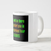 Ermutigungszitat # 74 Jumbo-Tasse (Vorderseite Rechts)