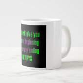 Ermutigungszitat # 78 Jumbo-Tasse (Vorderseite Rechts)