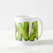 Erna Name Kiwi Style Tasse Teetasse Kaffeetasse (VorderseiteRechts)
