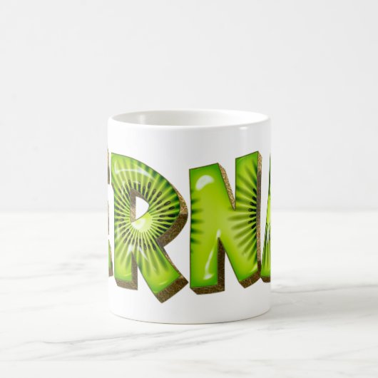 Erna Name Kiwi Style Tasse Teetasse Kaffeetasse (Mittel)