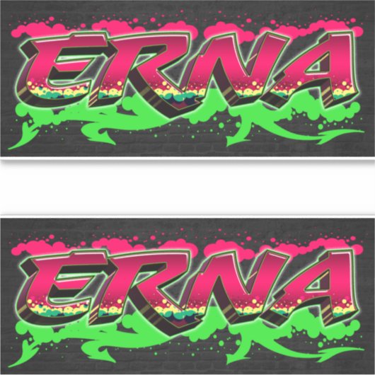 Erna Vorname Name Graffiti Aufkleber Sticker (Vorderseite)