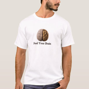 Ernähre Dein Gehirn Walnuss-Gehirn-T-Shirt Motiv T-Shirt