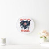 ernähre die Seelenmusik Runde Wanduhr (Zuhause)