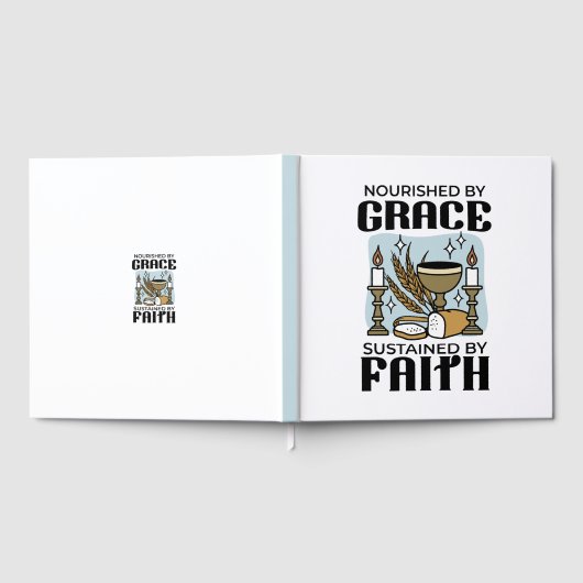 Ernährt von Gnade, getragen von Glauben Design Gästebuch (Voll)