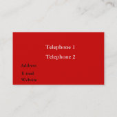 Ernährung, Ausübung, Visitenkarte (Rückseite)