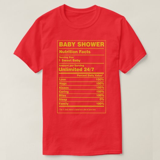 Ernährung Babydusche T-Shirt (Design vorne)