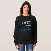 Ernährung beginnt Montag Sweatshirt (Vorne ganz)