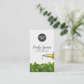 Ernährung Coach Green Blätter Olivenöl Weiße Karte (Stehend Vorderseite)