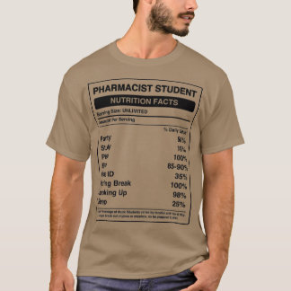 Ernährung des Apothekers für Studierende Fakten T-Shirt