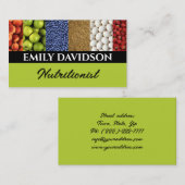 Ernährung Dietist gesundes Leben Frische Grün Visitenkarte (Vorne/Hinten)