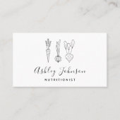 Ernährung Dietitian Karottenzwiebel und Rübenreini Visitenkarte (Vorderseite)