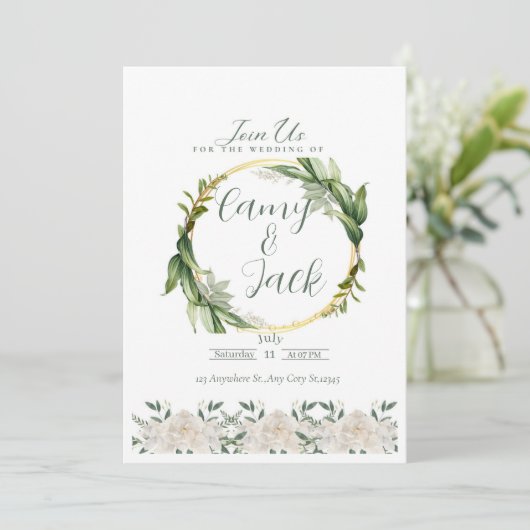 Ernährung Einladung (Stehend Vorderseite)