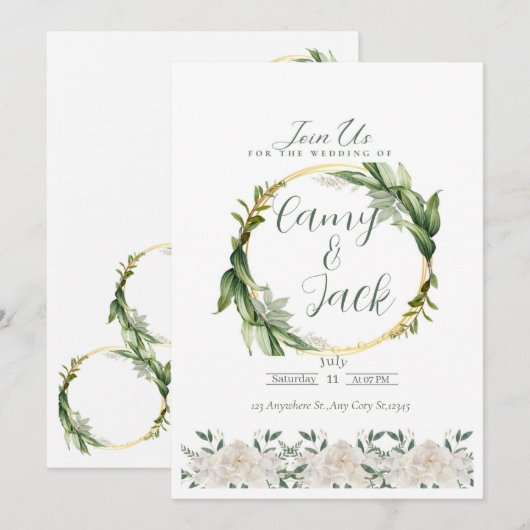 Ernährung Einladung (Vorne/Hinten)