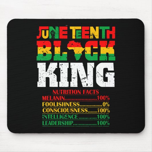 Ernährung Fakten 19. Juni 1865 Schwarzer König Mousepad (Vorne)