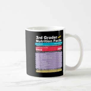 Ernährung Fakten 3. Grade Funny Back to School Shi Kaffeetasse
