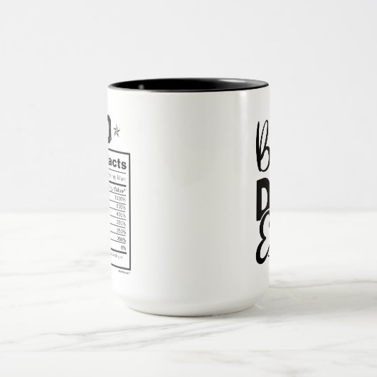 Ernährung Fakten für Vati-Geschenk Tasse (Zentrum)