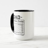 Ernährung Fakten für Vati-Geschenk Tasse (Vorderseite Links)