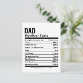 Ernährung Fakten Witziger Vater Personalisierter N Postkarte (Stehend Vorderseite)