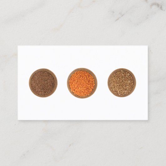 Ernährung für das moderne Gesundheitswesen Visitenkarte (Rückseite)