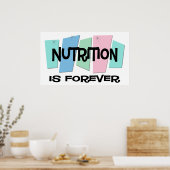 Ernährung ist für immer poster (Küche)