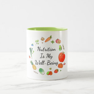 Ernährung Ist Mein Wohlbefindens-Becher Zweifarbige Tasse