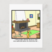 Ernährung: Katzen Cartoon Postkarte (Vorderseite)