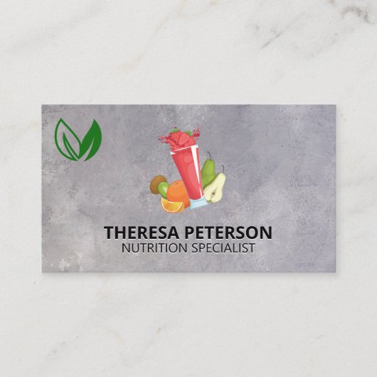 Ernährung und Gesundheit | Smoothies Visitenkarte (Vorderseite)