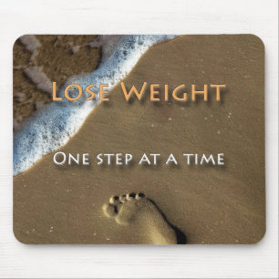 Ernährung und Gewicht gehen Schritt für Schritt ve Mousepad