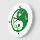 Ernährung und Gewichtsverlust essen gut fühlen sic Große Wanduhr (Winkel)