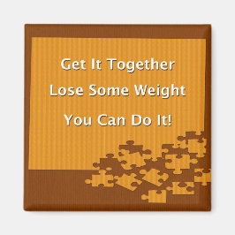 Ernährung und Gewichtsverlust verbinden Magnet