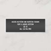 Ernährung von Feinschmeckern Mini Visitenkarte (Rückseite)