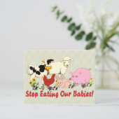 Ernährung von Tierbabys Postkarte (Stehend Vorderseite)