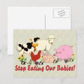 Ernährung von Tierbabys Postkarte (Vorne/Hinten)