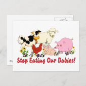 Ernährung von Tierbabys Postkarte (Vorne/Hinten)